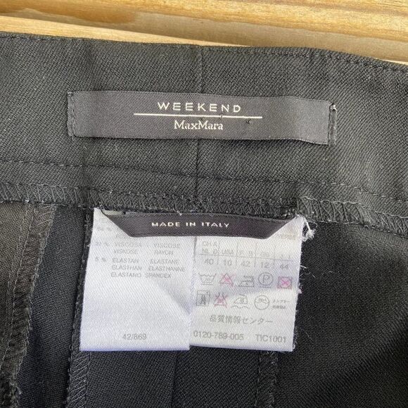 Weekend MaxMara Black Trouser Dress Pants Size 10 - Picture 3 of 3